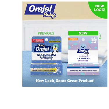 Orajel Baby Nighttime Cooling Gel for Teething, Drug-Free